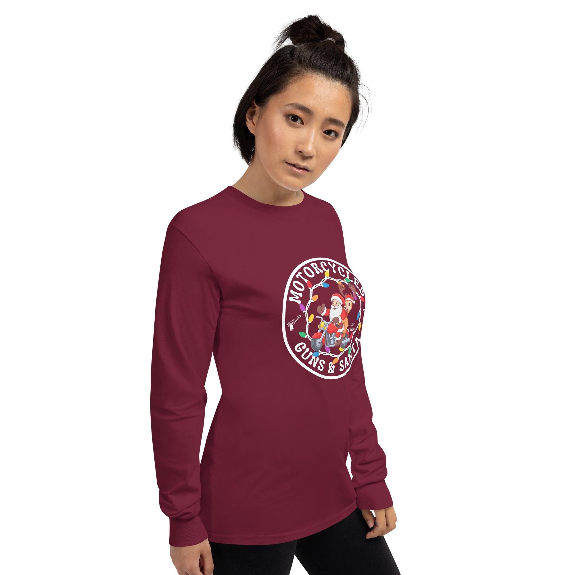 Motorcycles Guns & Santa Long Sleeve - Unisex -MGW Clothing