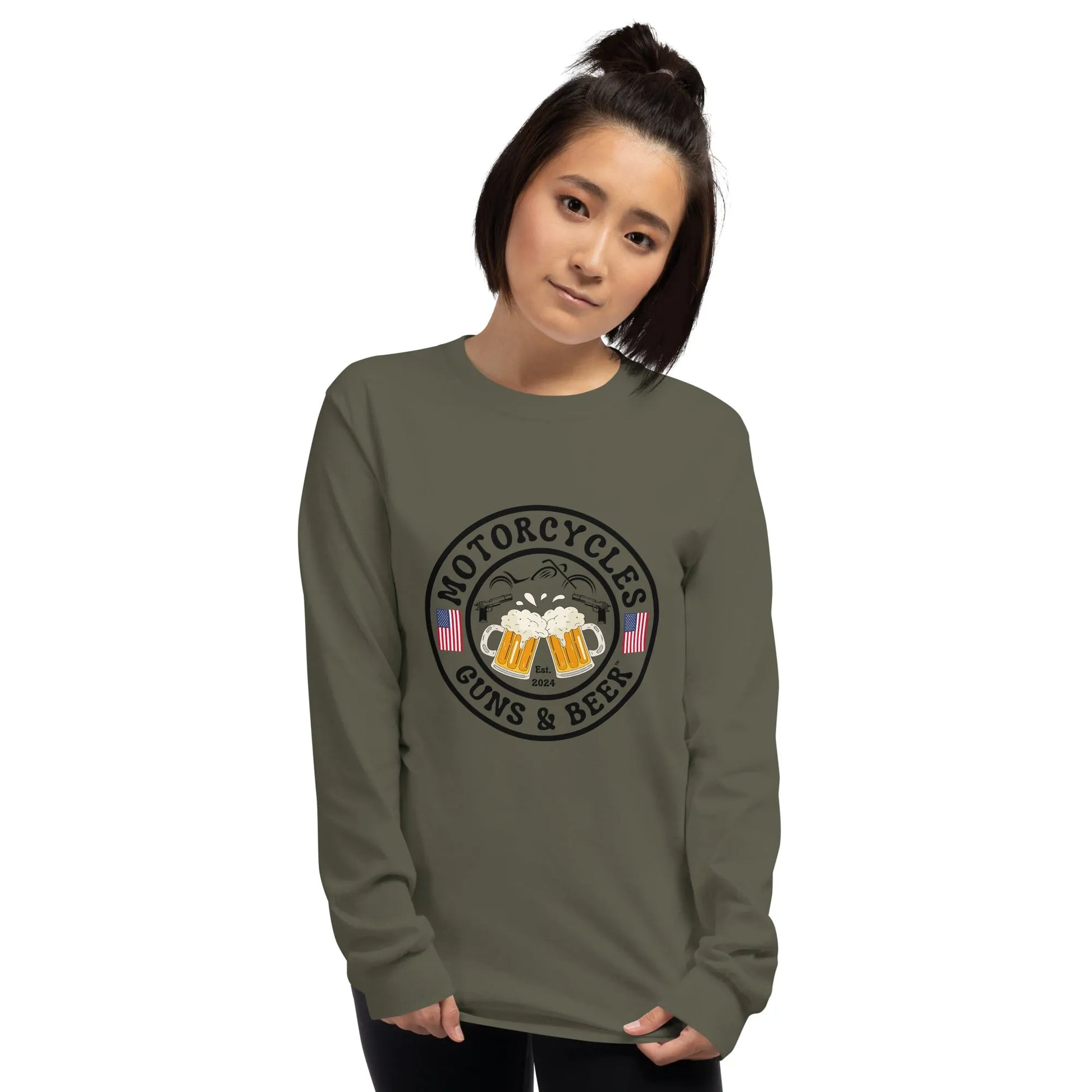 Motorcycles Guns & Beer Long Sleeve - Unisex - ShopMGW Clothing