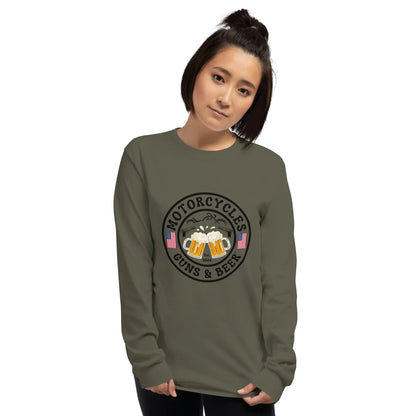 Motorcycles Guns & Beer Long Sleeve - Unisex - ShopMGW Clothing