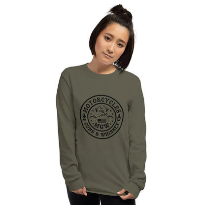 Motorcycles Guns & Whiskey Long Sleeve - Unisex - ShopMGW Clothing