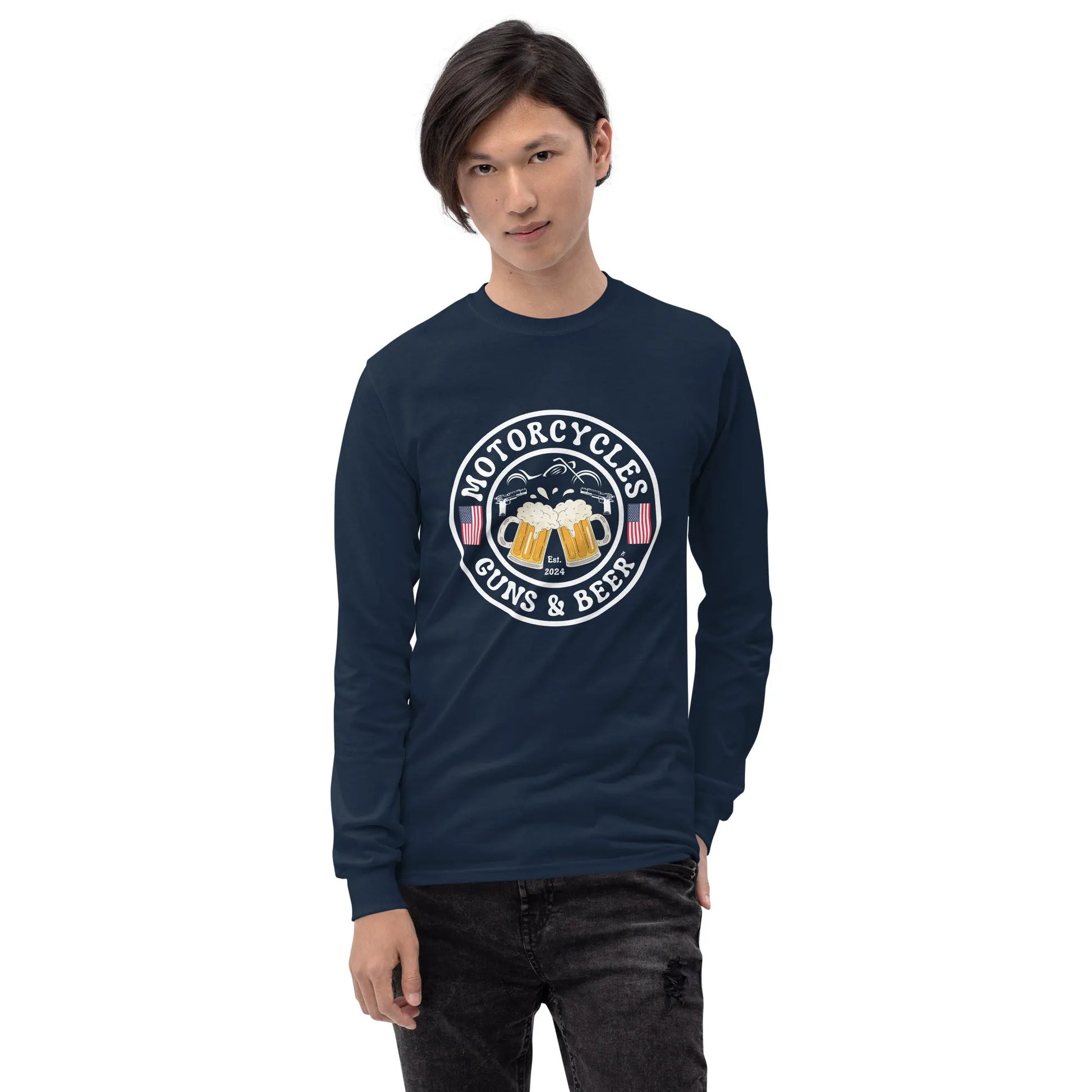 Motorcycles Guns & Beer Long Sleeve - Unisex - ShopMGW Clothing