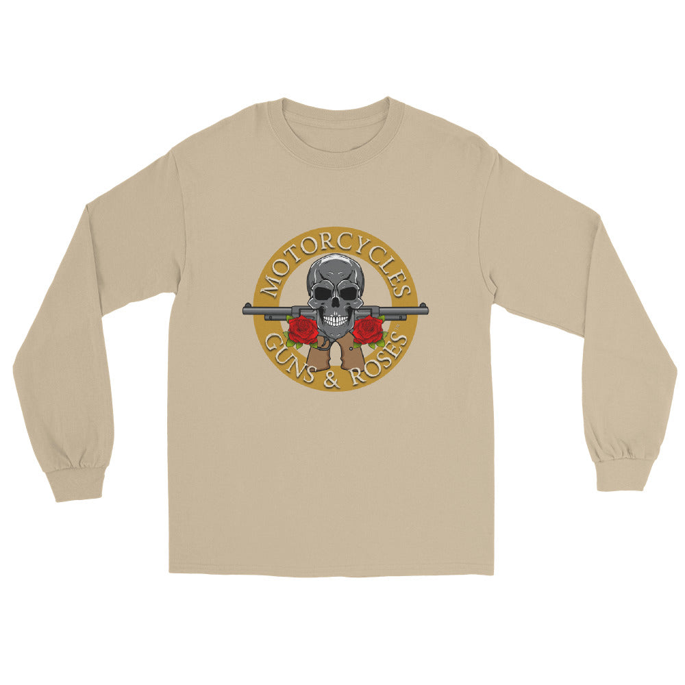 Motorcycles Guns And Roses Long Sleeve-MGW Clothing