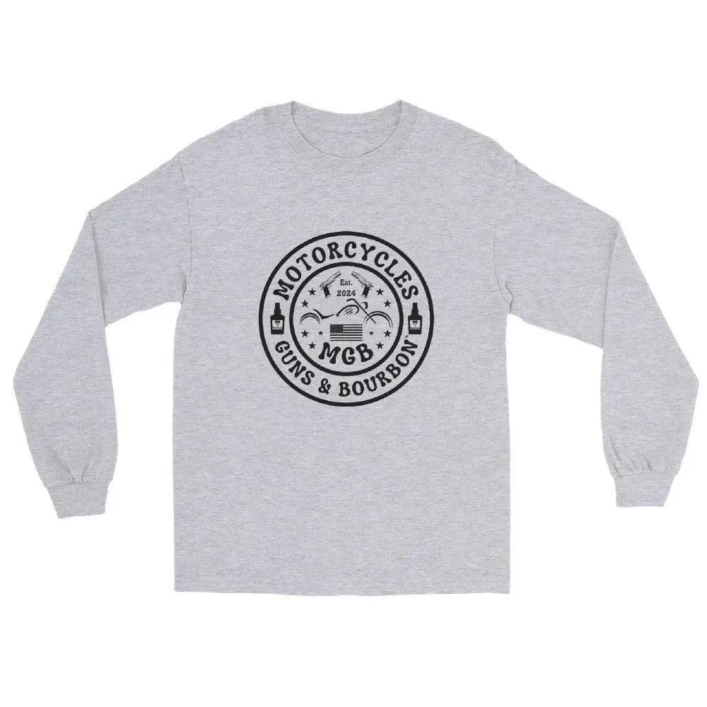 Motorcycles Guns & Bourbon Long Sleeve - Unisex -MGW Clothing