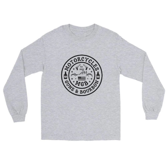 Motorcycles Guns & Bourbon Long Sleeve - Unisex - ShopMGW Clothing
