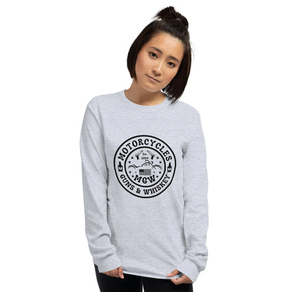 Motorcycles Guns & Whiskey Long Sleeve - Unisex - ShopMGW Clothing