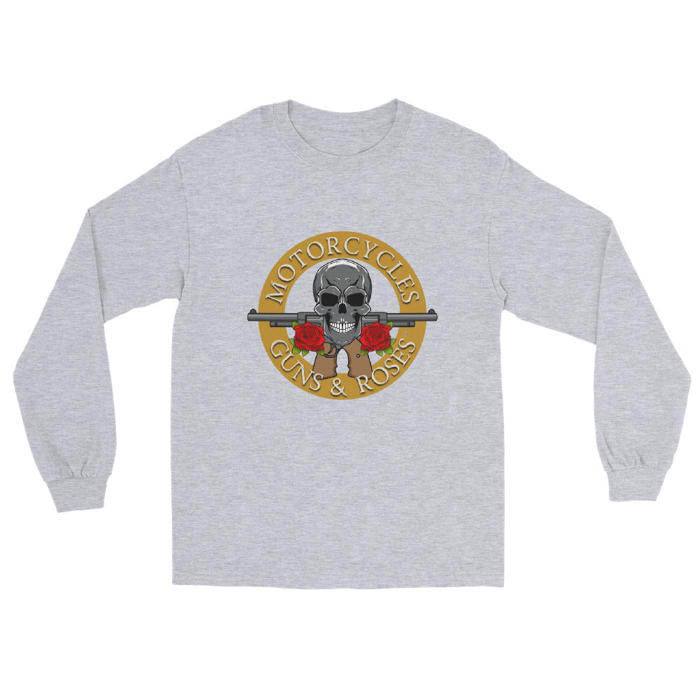 Motorcycles Guns And Roses Long Sleeve-MGW Clothing