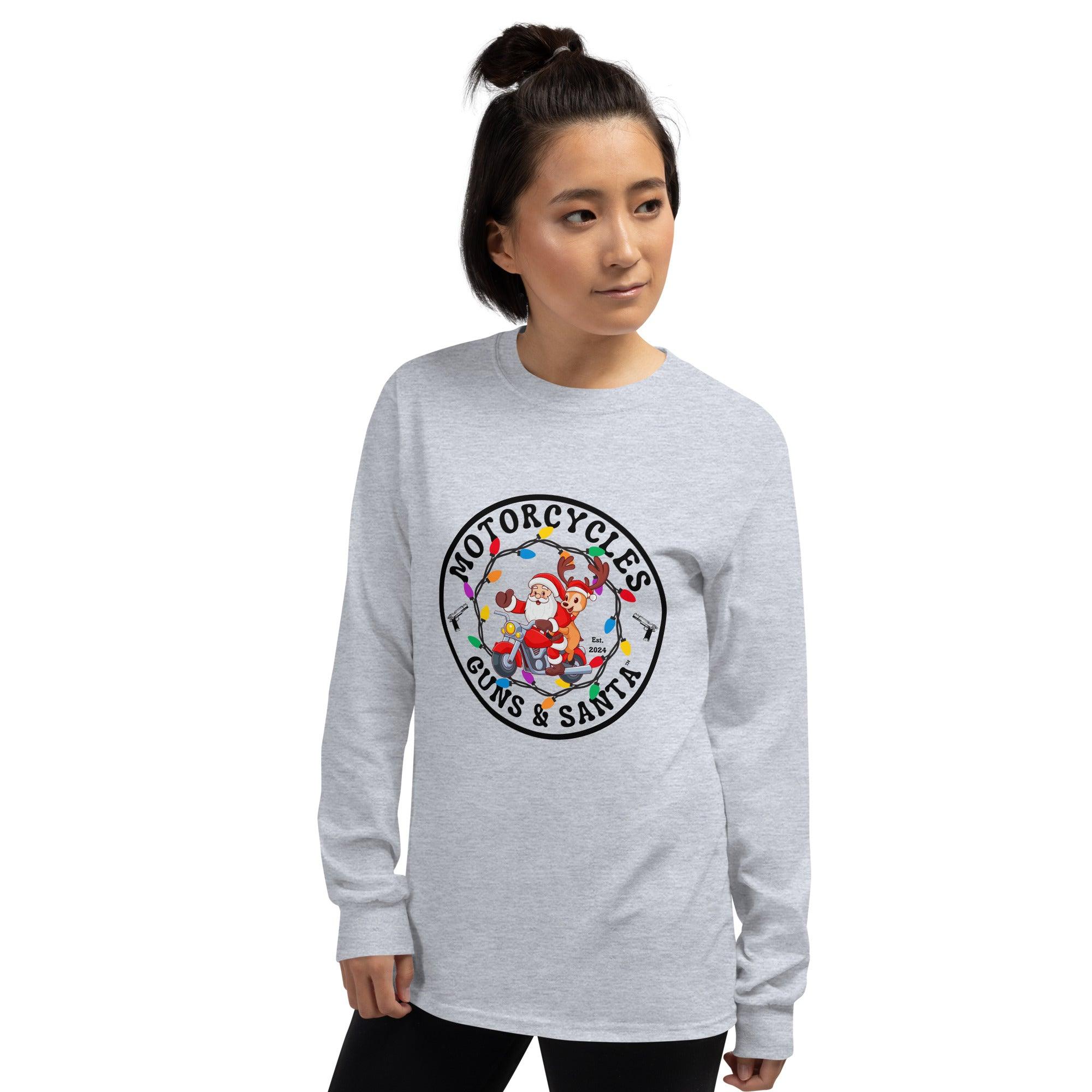 Motorcycles Guns & Santa Long Sleeve - Unisex -MGW Clothing