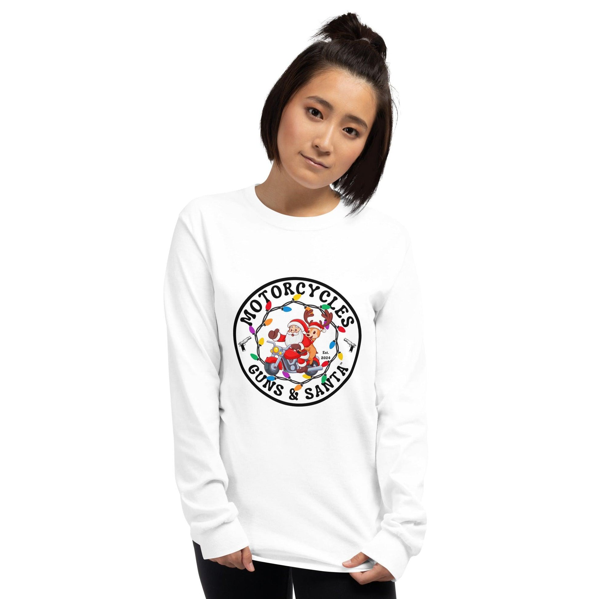 Motorcycles Guns & Santa Long Sleeve - Unisex -MGW Clothing