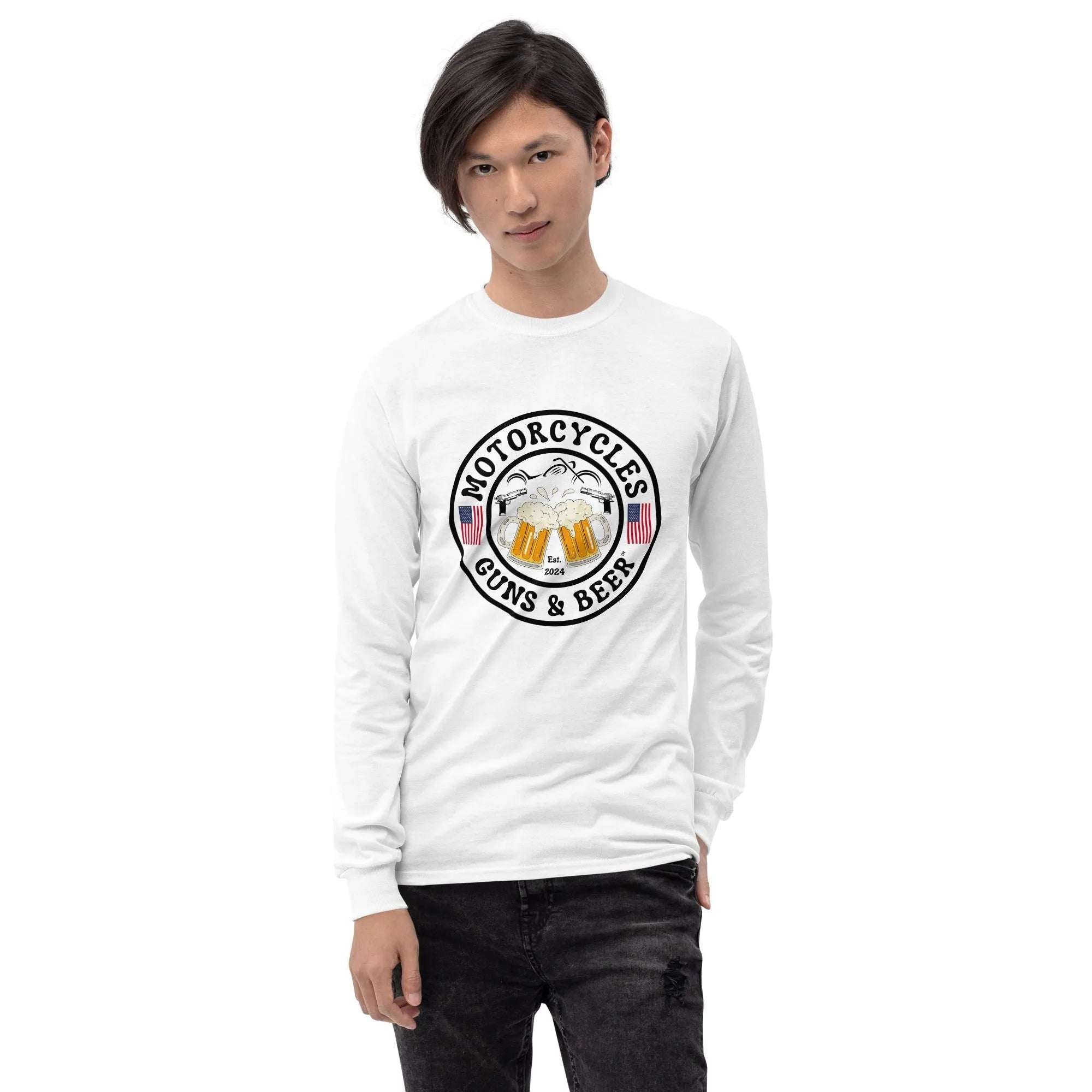 Motorcycles Guns And Beer Long Sleeve - MGW Clothing