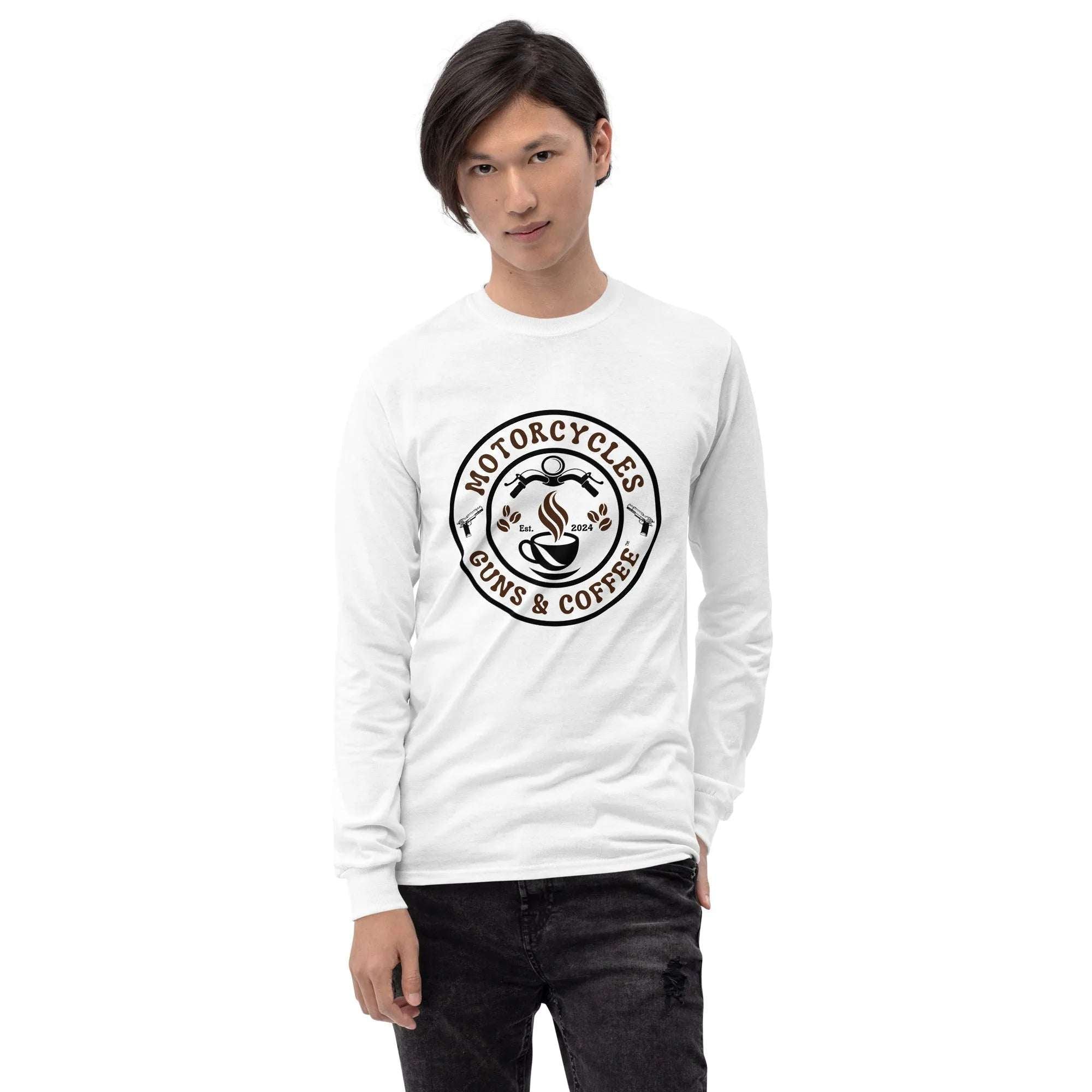 Motorcycles Guns And Coffee Long Sleeve - MGW Clothing