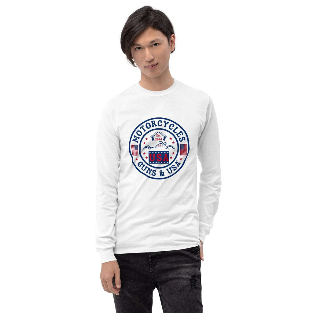 Motorcycles Guns & USA Long Sleeve - Unisex -MGW Clothing