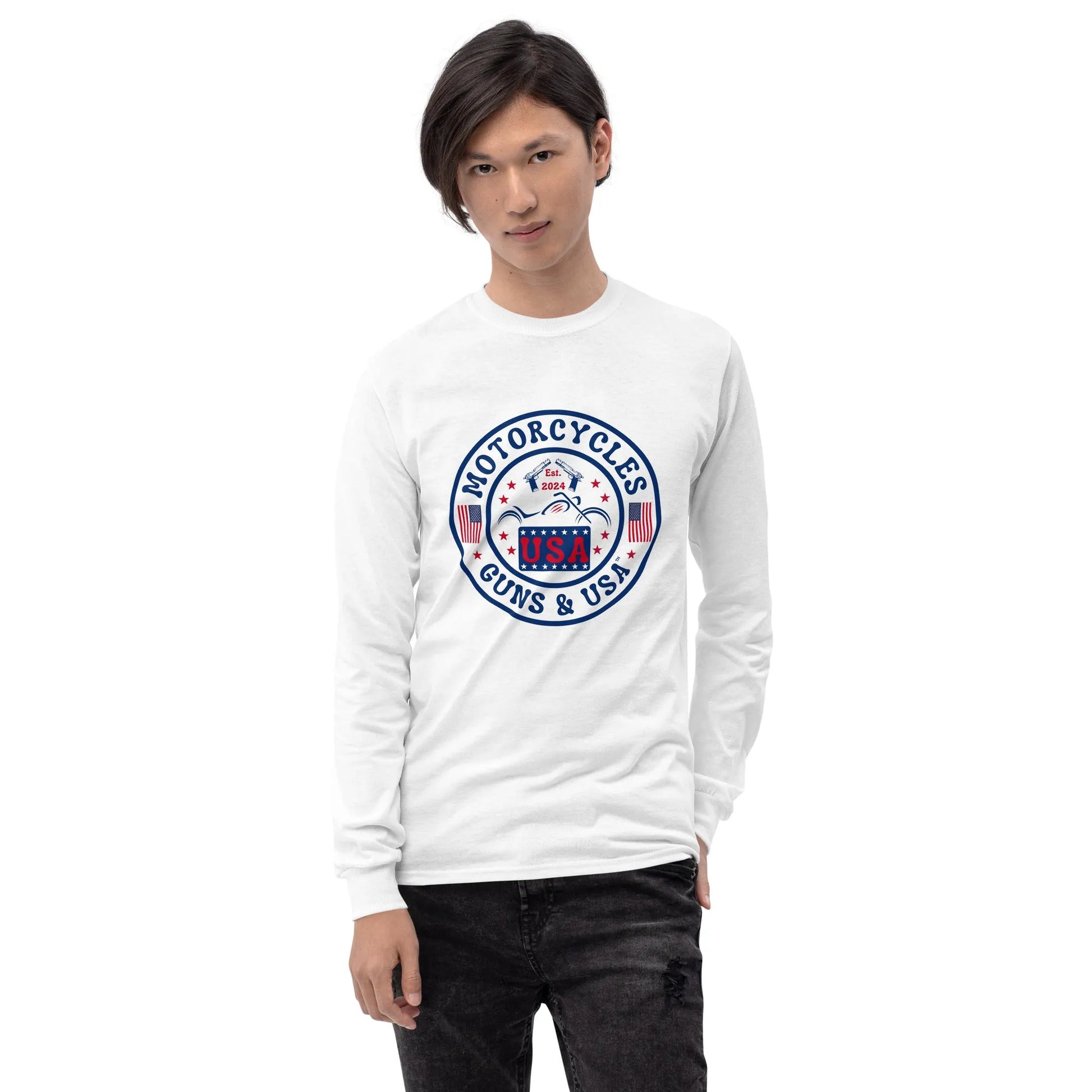 Motorcycles Guns & USA Long Sleeve - Unisex - ShopMGW Clothing