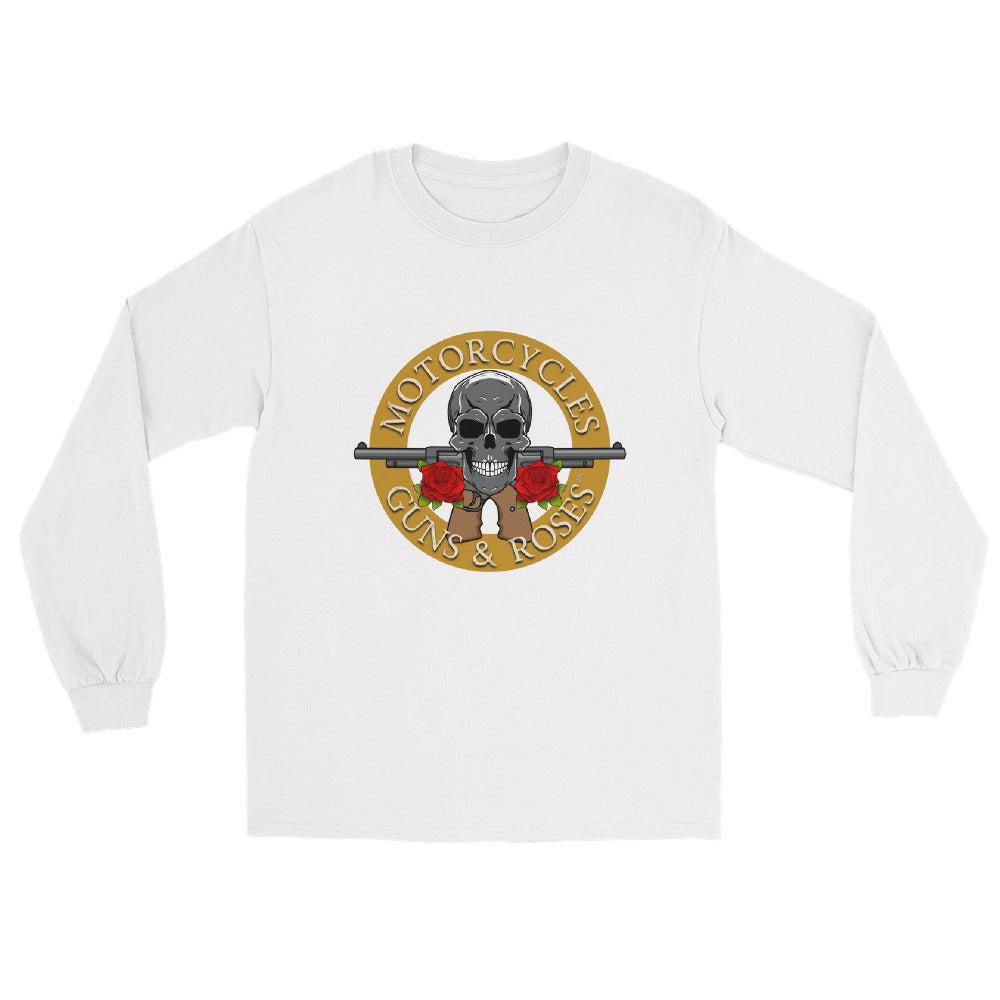 Motorcycles Guns And Roses Long Sleeve-MGW Clothing