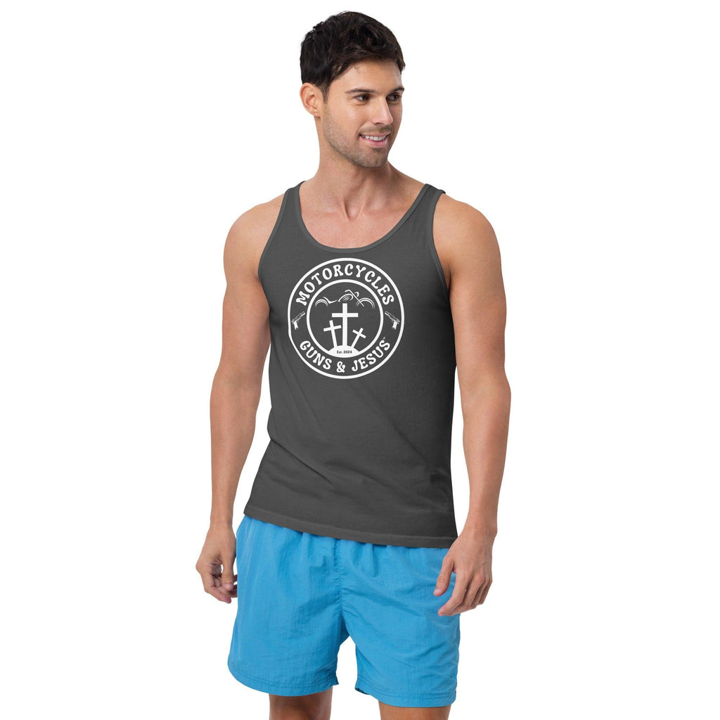 Motorcycles Guns & Jesus Tank Top -MGW Clothing