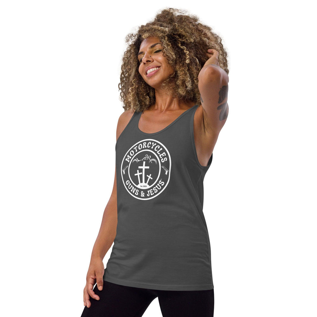 Motorcycles Guns & Jesus Tank Top -MGW Clothing