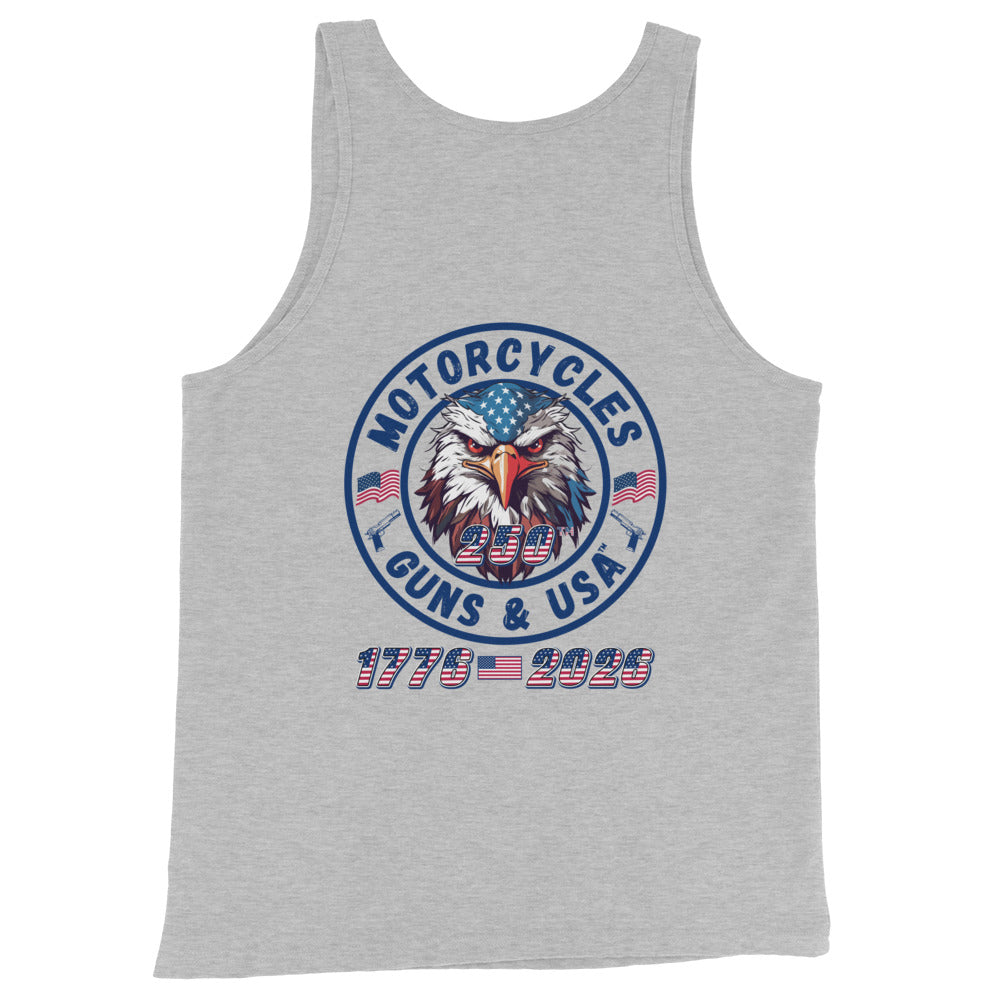 Motorcycles Guns And Usa 250Th Tank Top - MGW Clothing