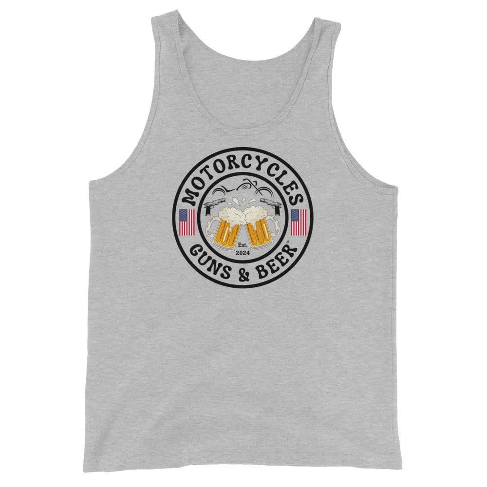 Motorcycles Guns & Beer Tank Top - ShopMGW Clothing