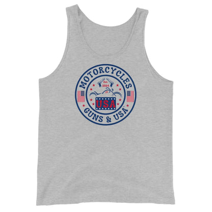 Motorcycles Guns & USA Tank Top - ShopMGW Clothing