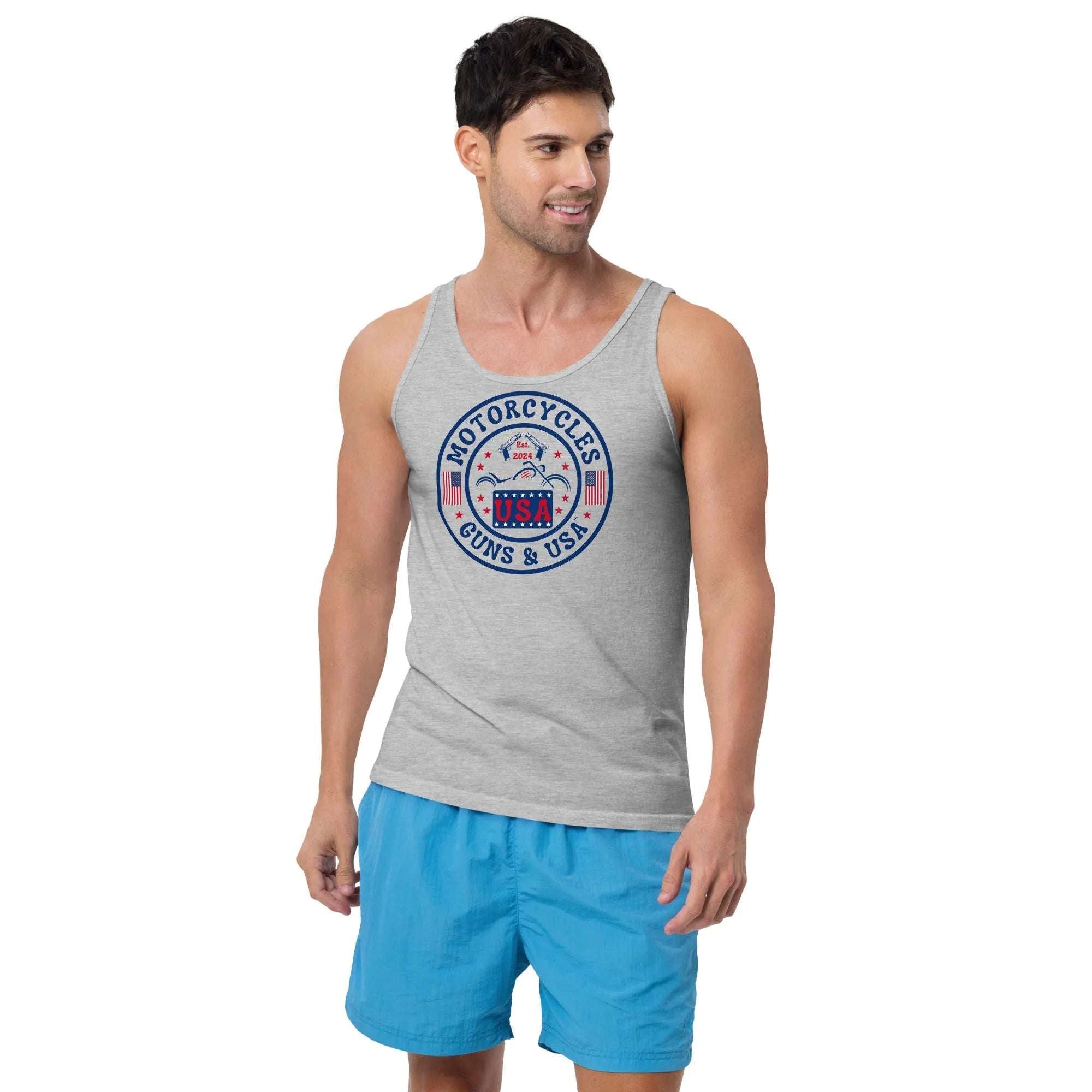 Motorcycles Guns & USA Tank Top -MGW Clothing