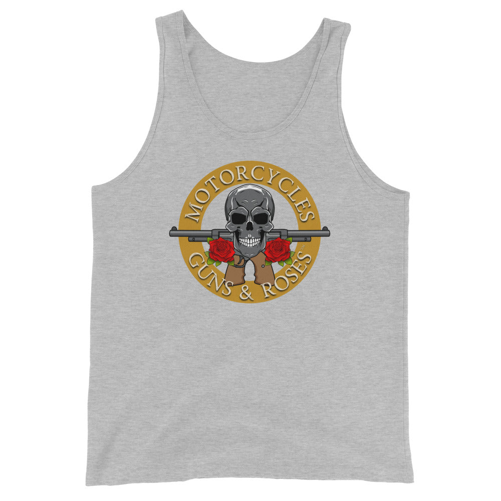 Motorcycles Guns And Roses Tank Top-MGW Clothing