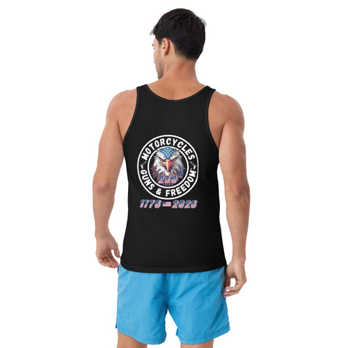Motorcycles Guns And Freedom 250Th Tank Top - MGW Clothing