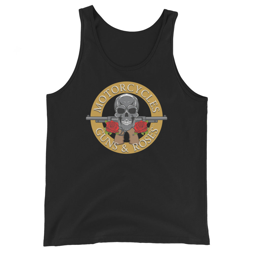 Motorcycles Guns And Roses Tank Top-MGW Clothing