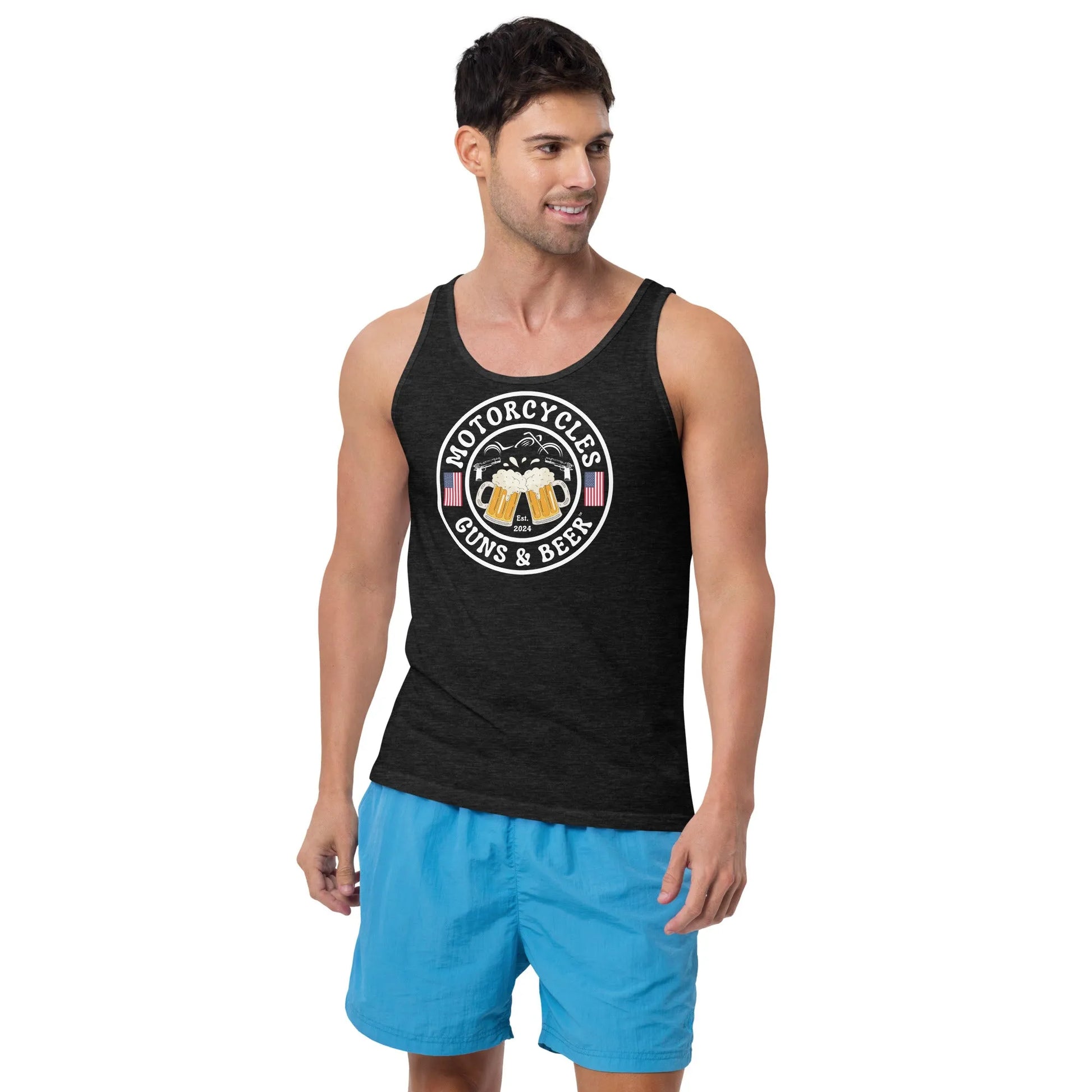 Motorcycles Guns & Beer Tank Top - ShopMGW Clothing