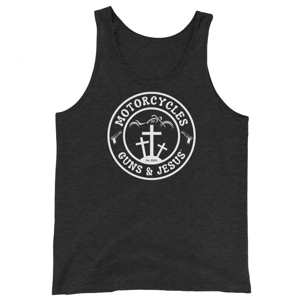 Motorcycles Guns & Jesus Tank Top -MGW Clothing
