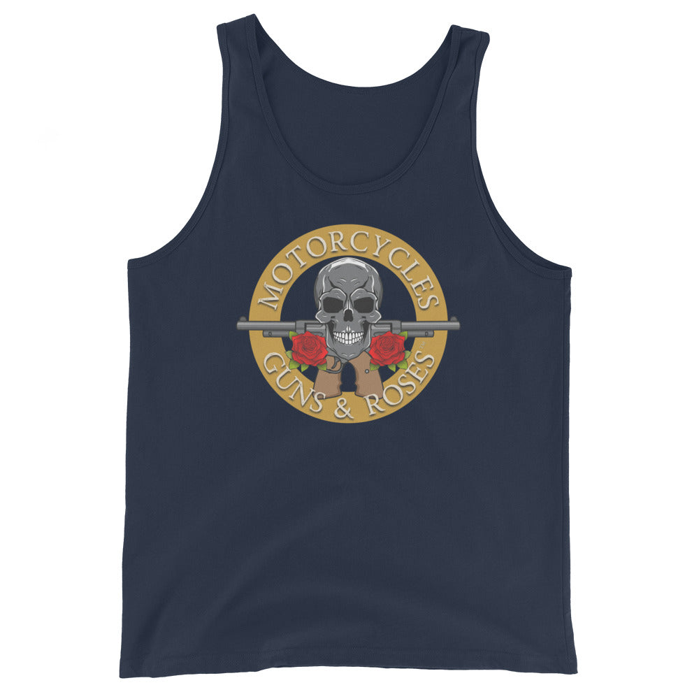 Motorcycles Guns And Roses Tank Top-MGW Clothing