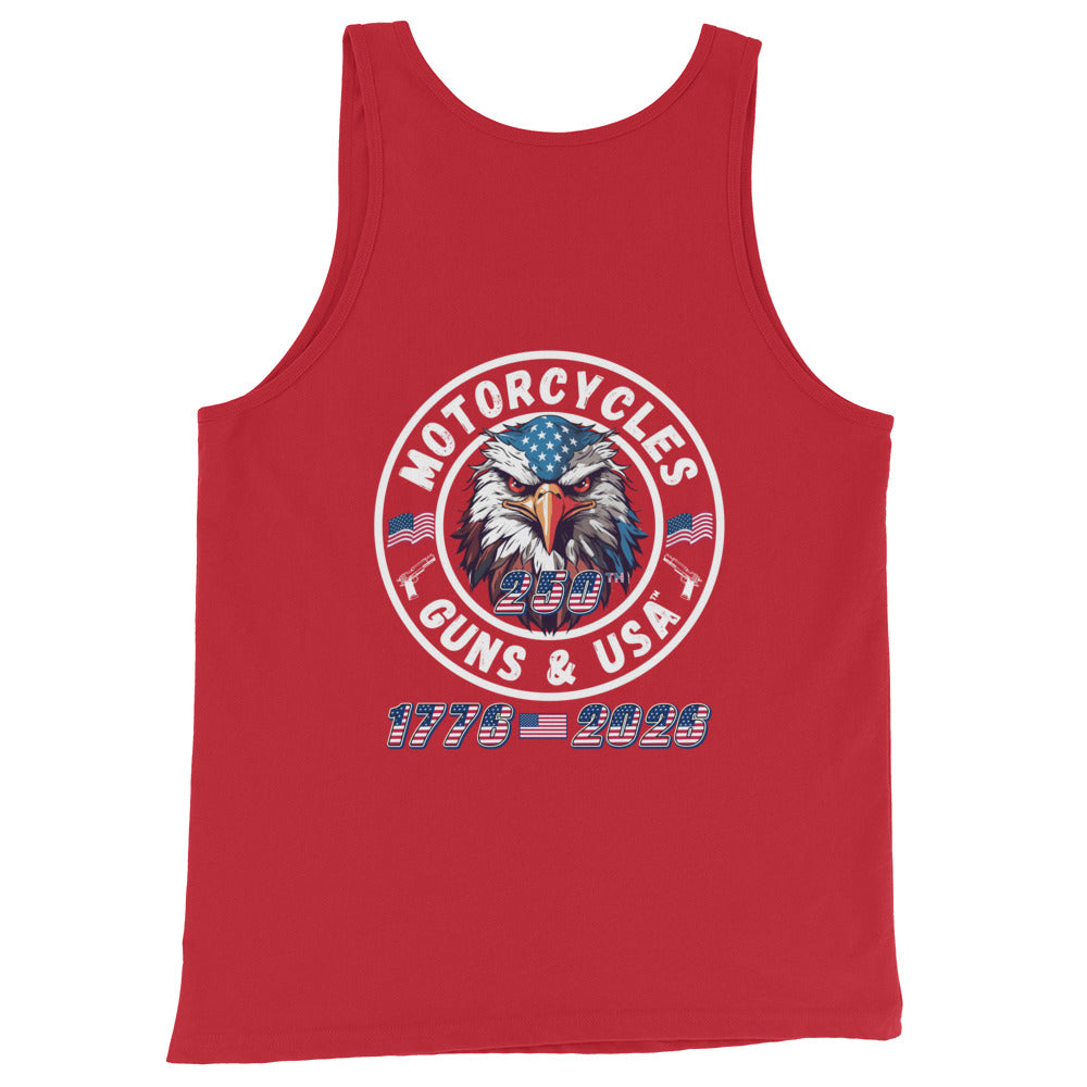 Motorcycles Guns And Usa 250Th Tank Top - MGW Clothing