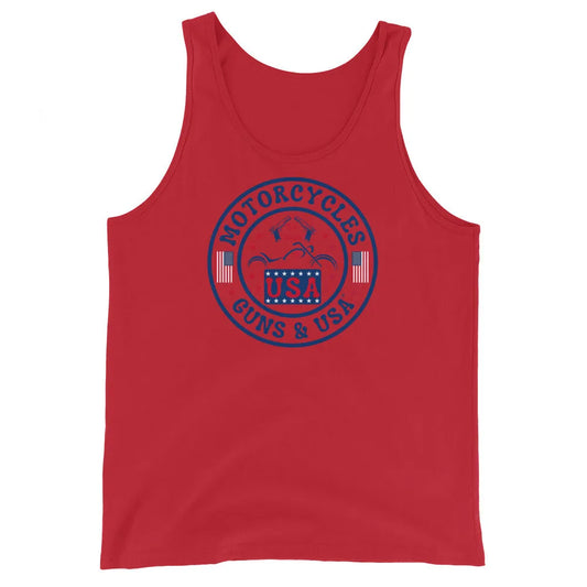 Motorcycles Guns & USA Tank Top - ShopMGW Clothing