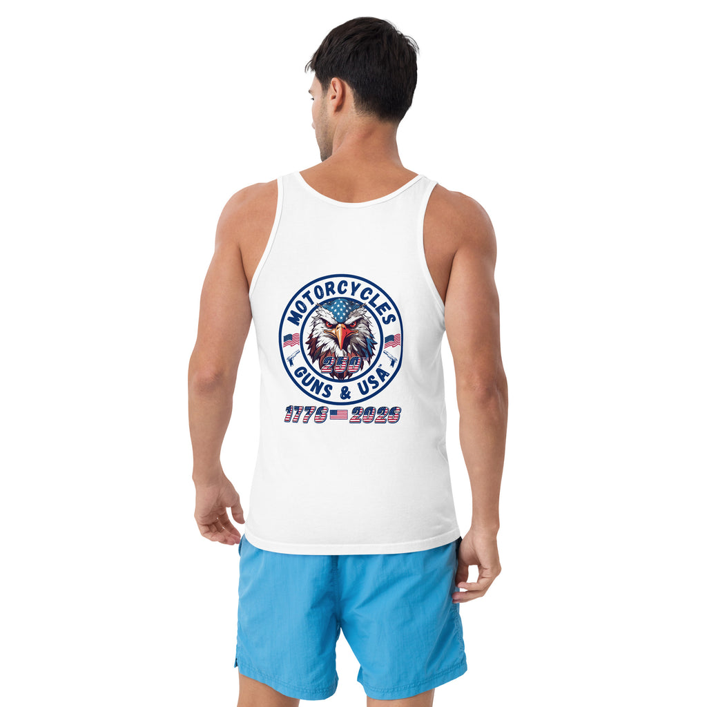 Motorcycles Guns And Usa 250Th Tank Top - MGW Clothing