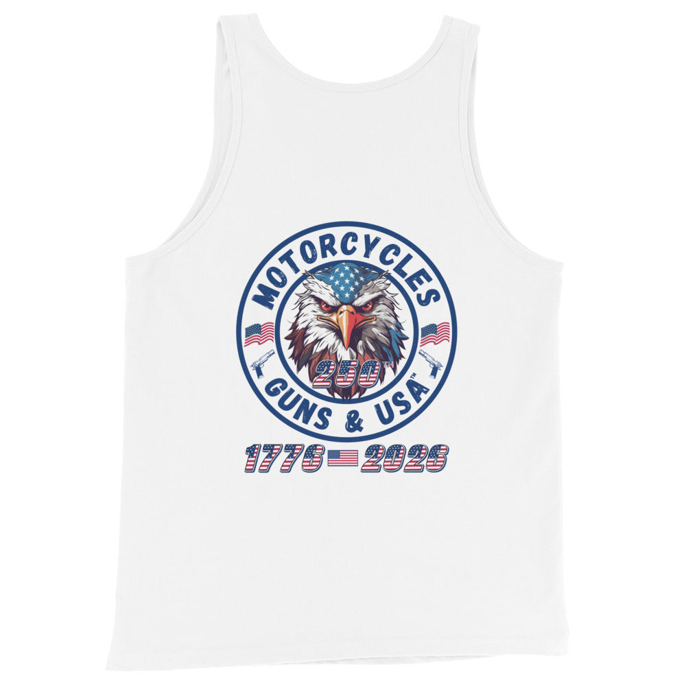 Motorcycles Guns And Usa 250Th Tank Top - MGW Clothing