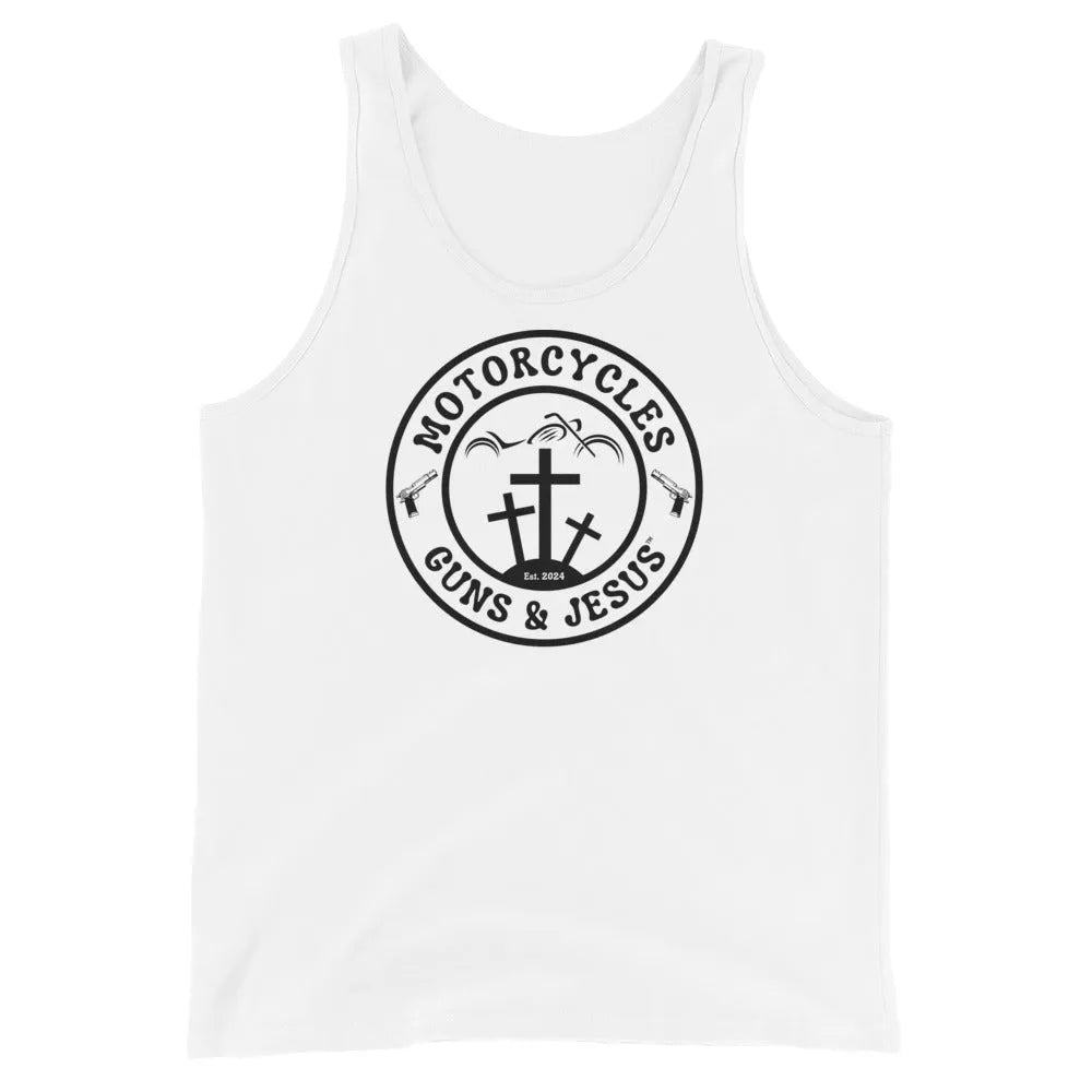 Motorcycles Guns & Jesus Tank Top -MGW Clothing