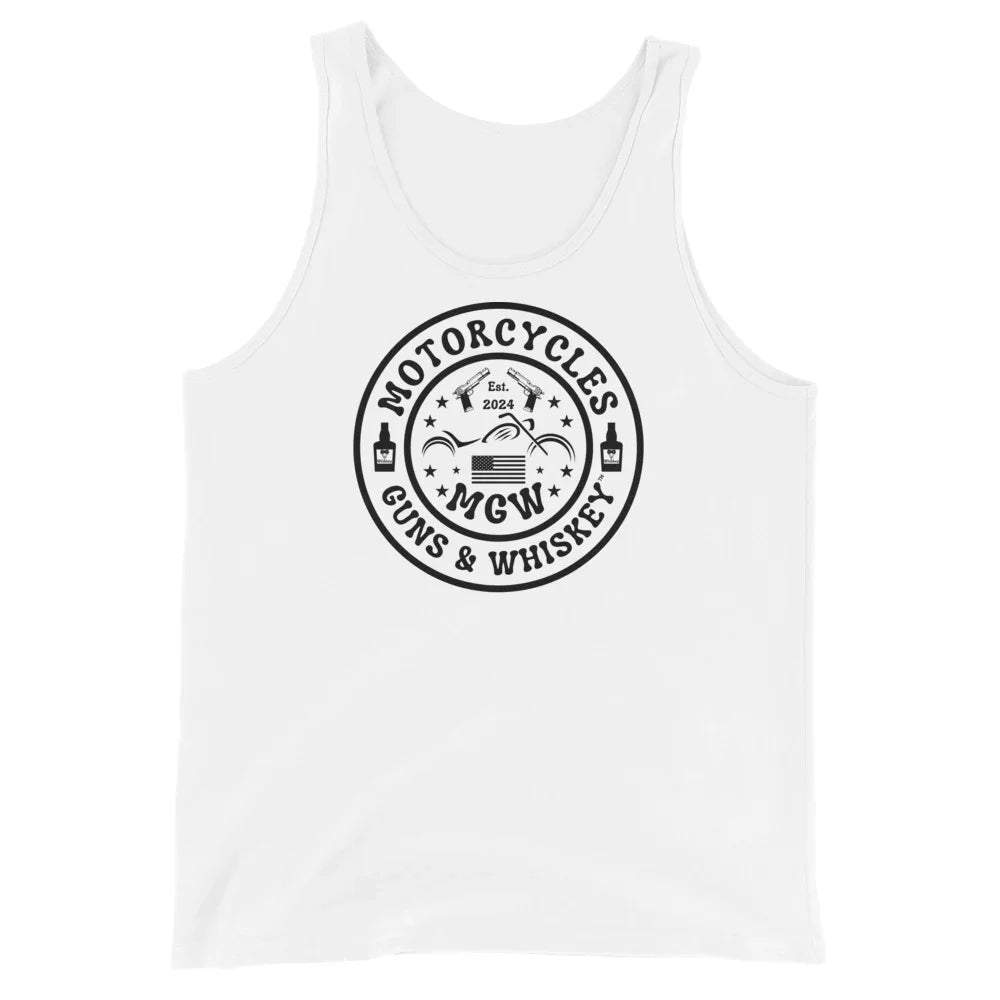 Motorcycles Guns & Whiskey Tank Top -MGW Clothing