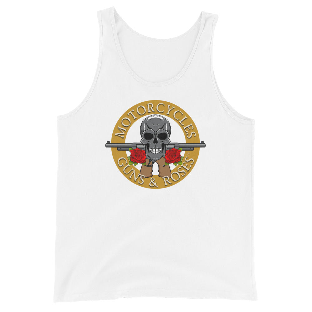 Motorcycles Guns And Roses Tank Top-MGW Clothing