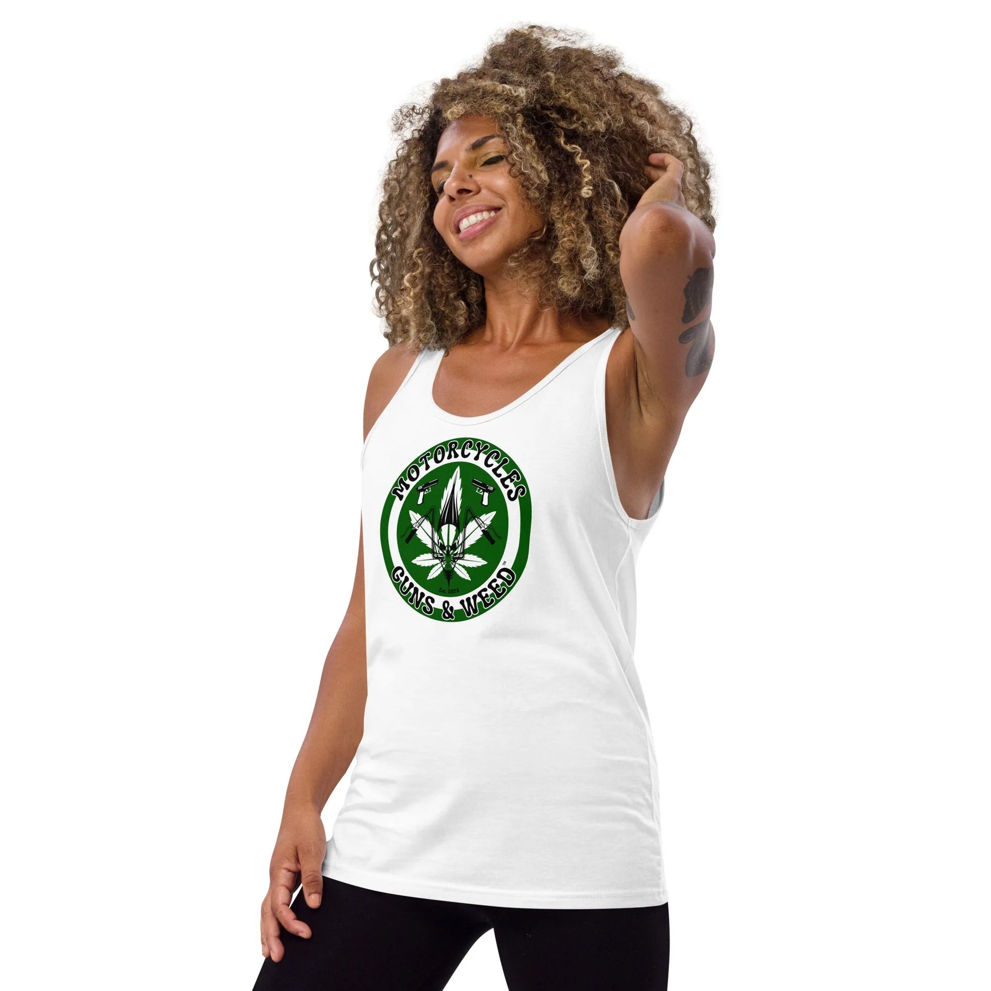 Motorcycles Guns & Weed Tank Top - ShopMGW Clothing