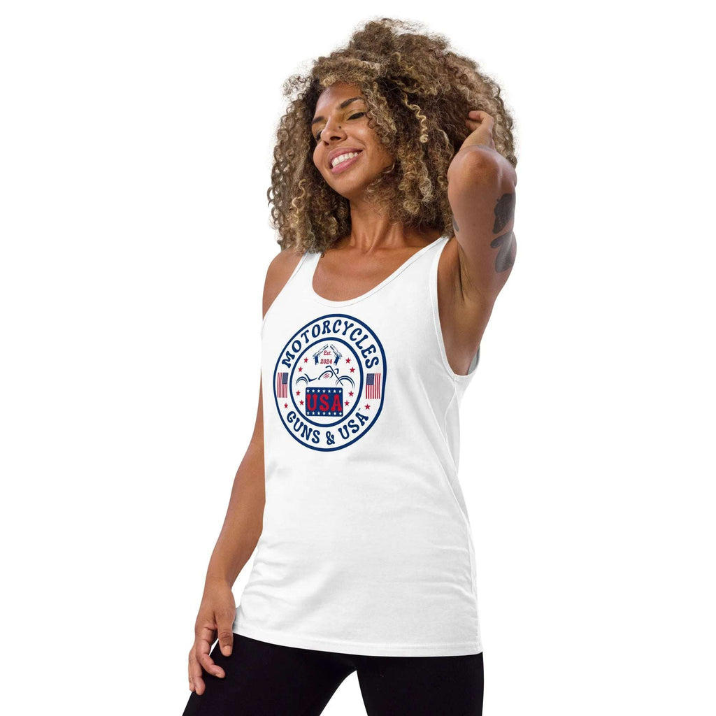 Motorcycles Guns & USA Tank Top -MGW Clothing