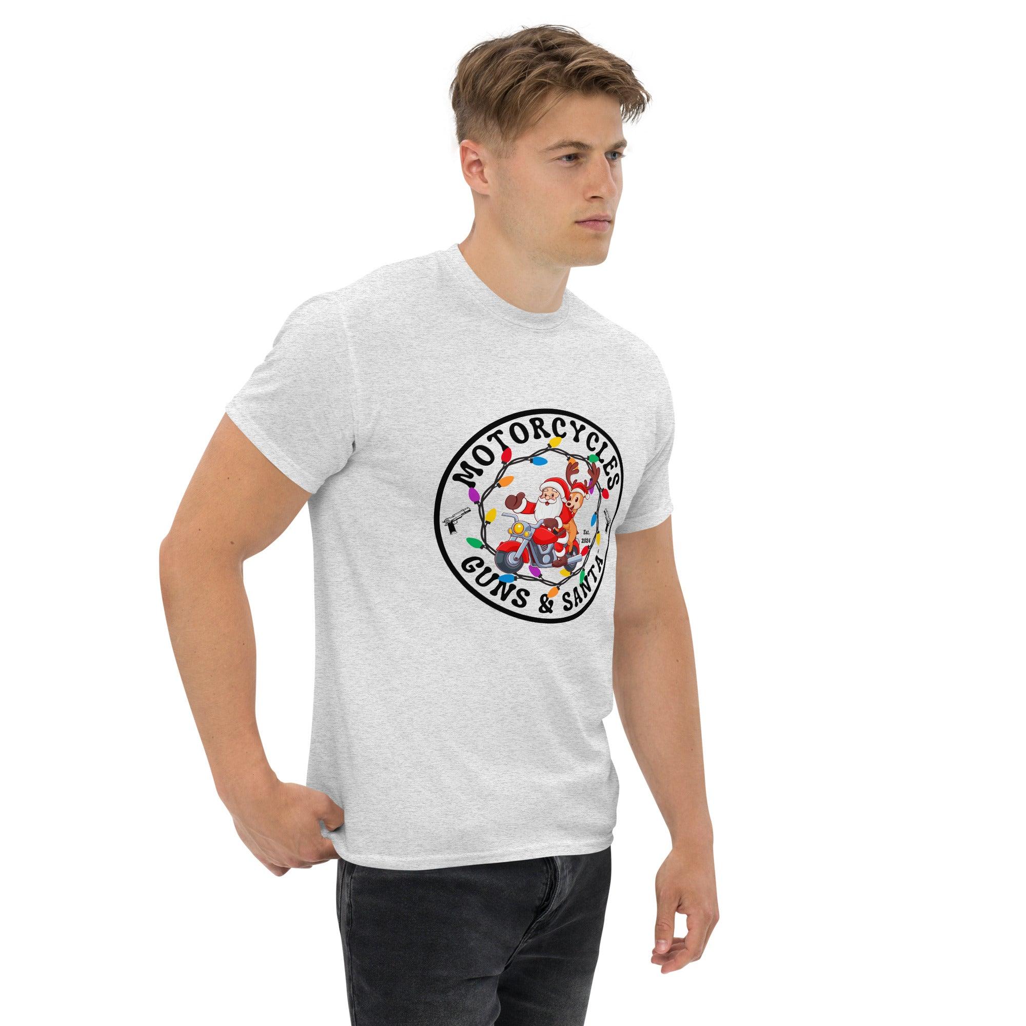 Motorcycles Guns & Santa T-shirt - Unisex -MGW Clothing