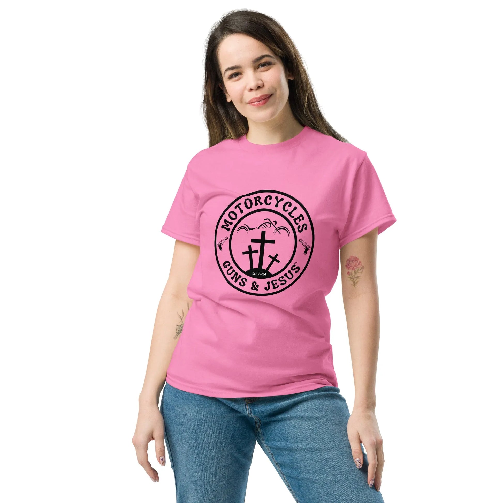 Motorcycles Guns & Jesus T-shirt - Unisex - ShopMGW Clothing