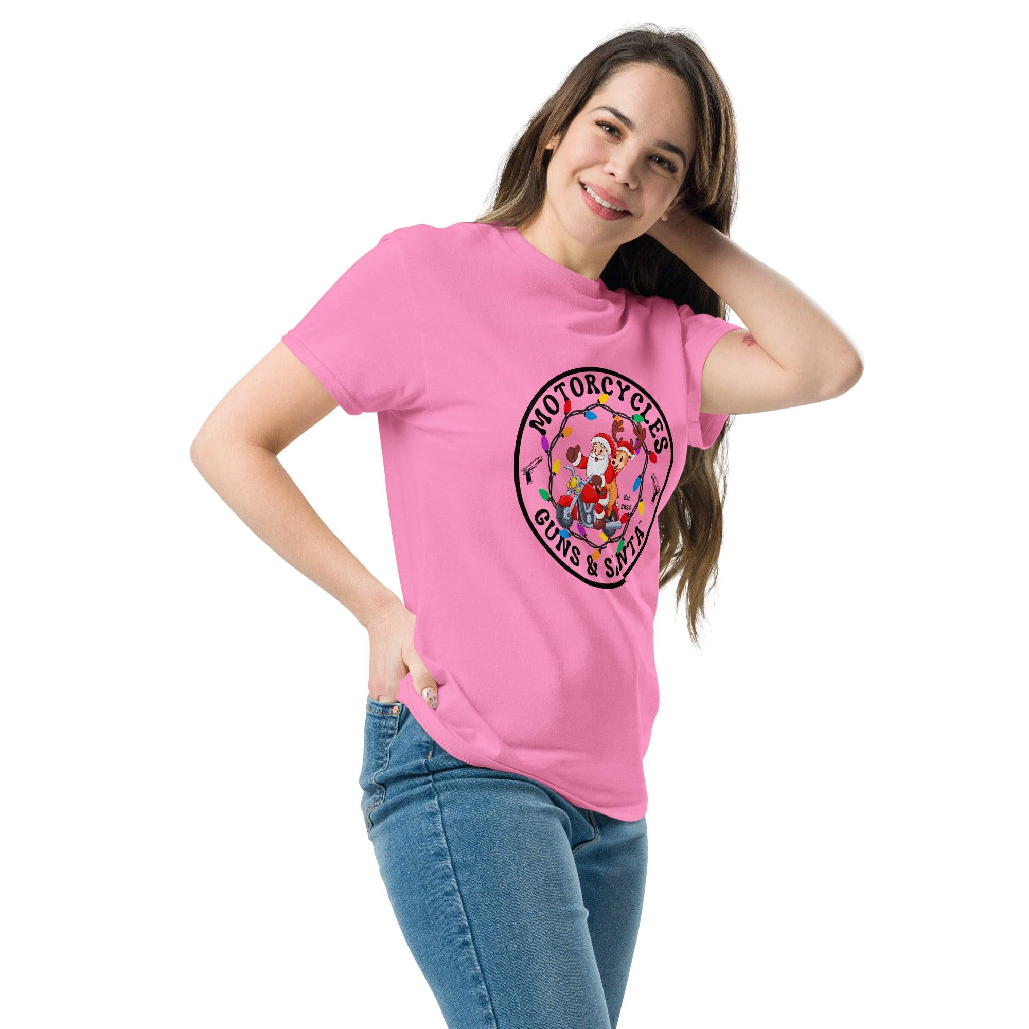 Motorcycles Guns & Santa T-shirt - Unisex -MGW Clothing