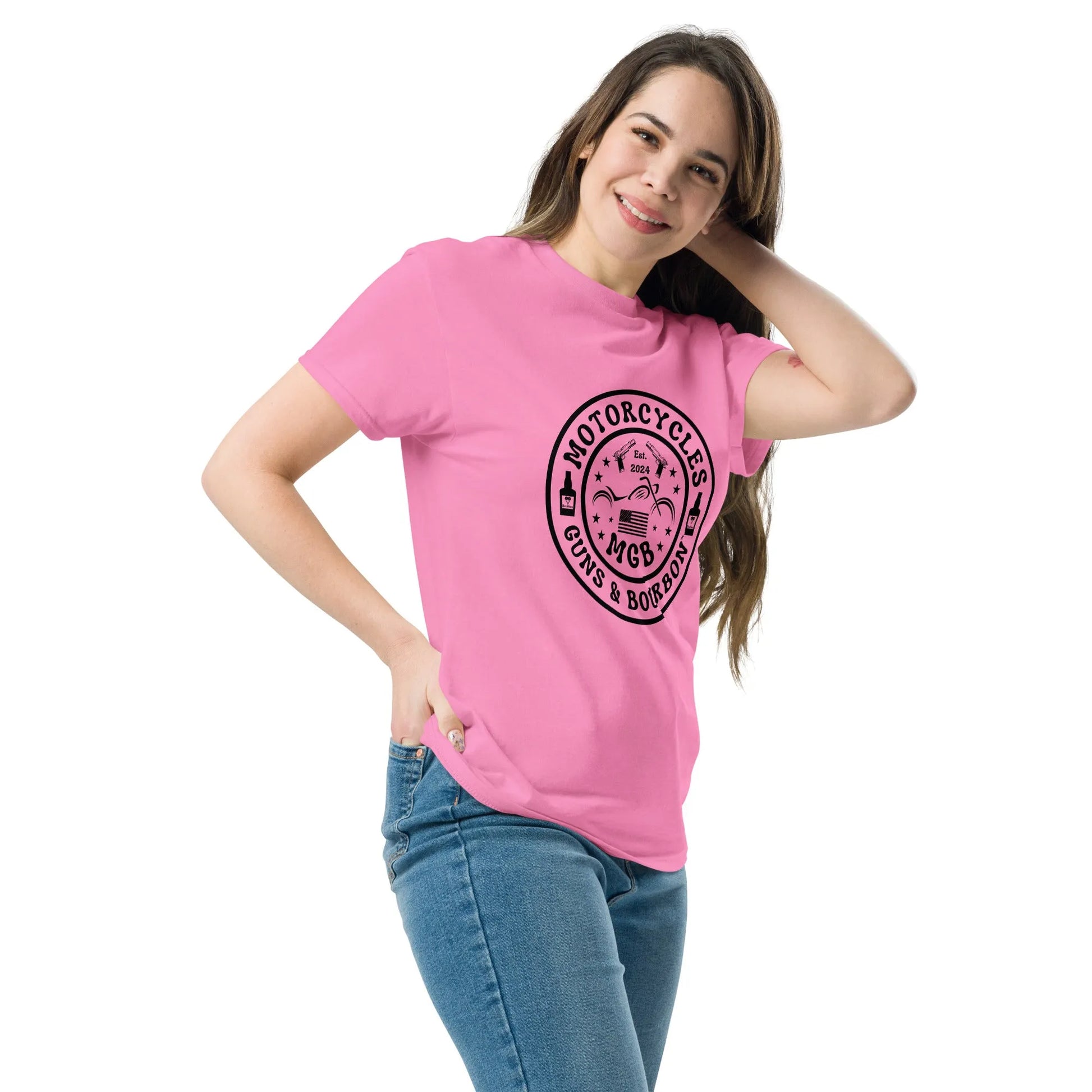 Motorcycles Guns & Bourbon T-shirt - Unisex - ShopMGW Clothing