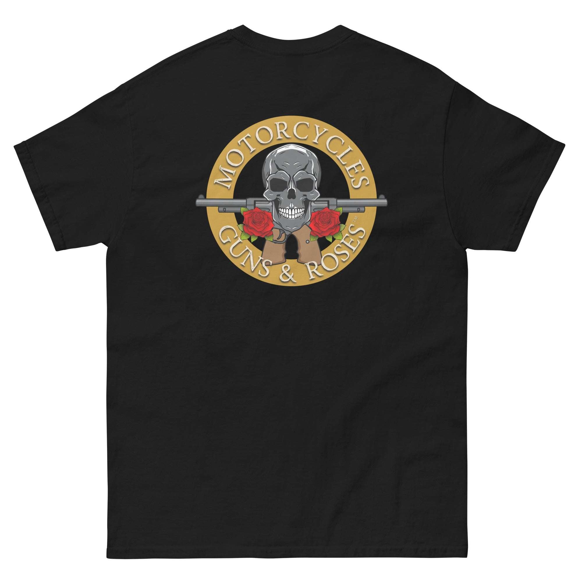 Motorcycles Guns And Roses T Shirt-MGW Clothing