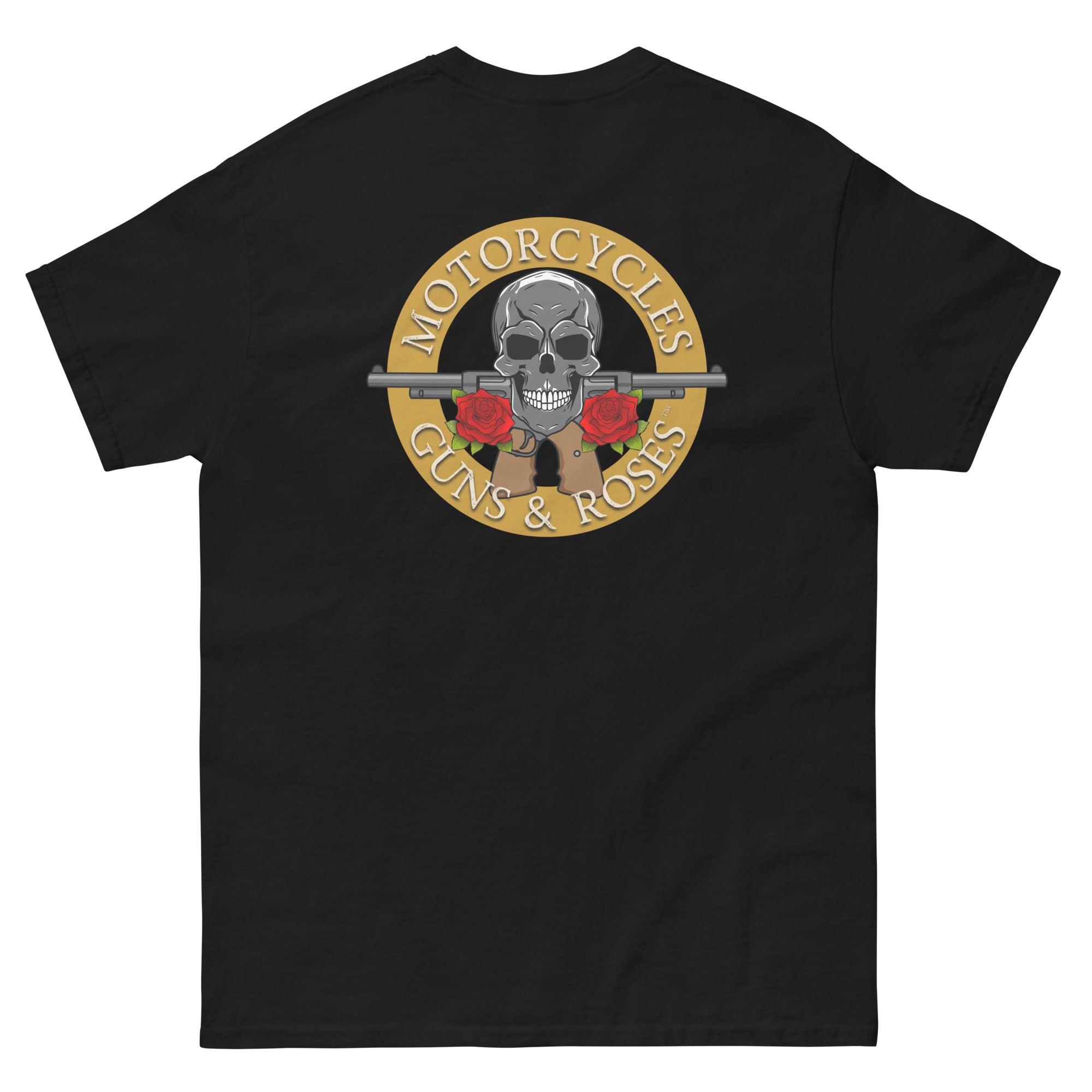 Motorcycles Guns And Roses T Shirt-MGW Clothing