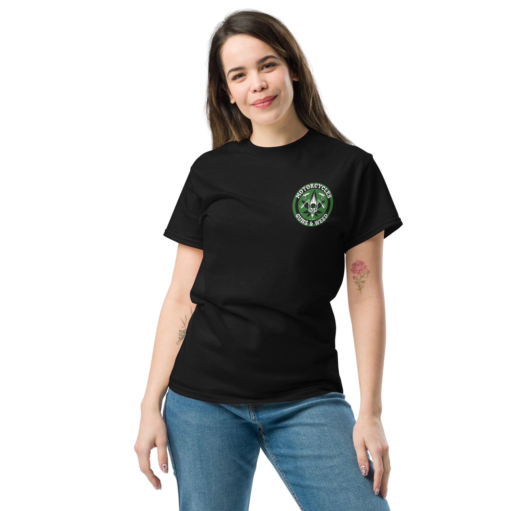 Motorcycles Guns & Weed T-shirt - Unisex -MGW Clothing