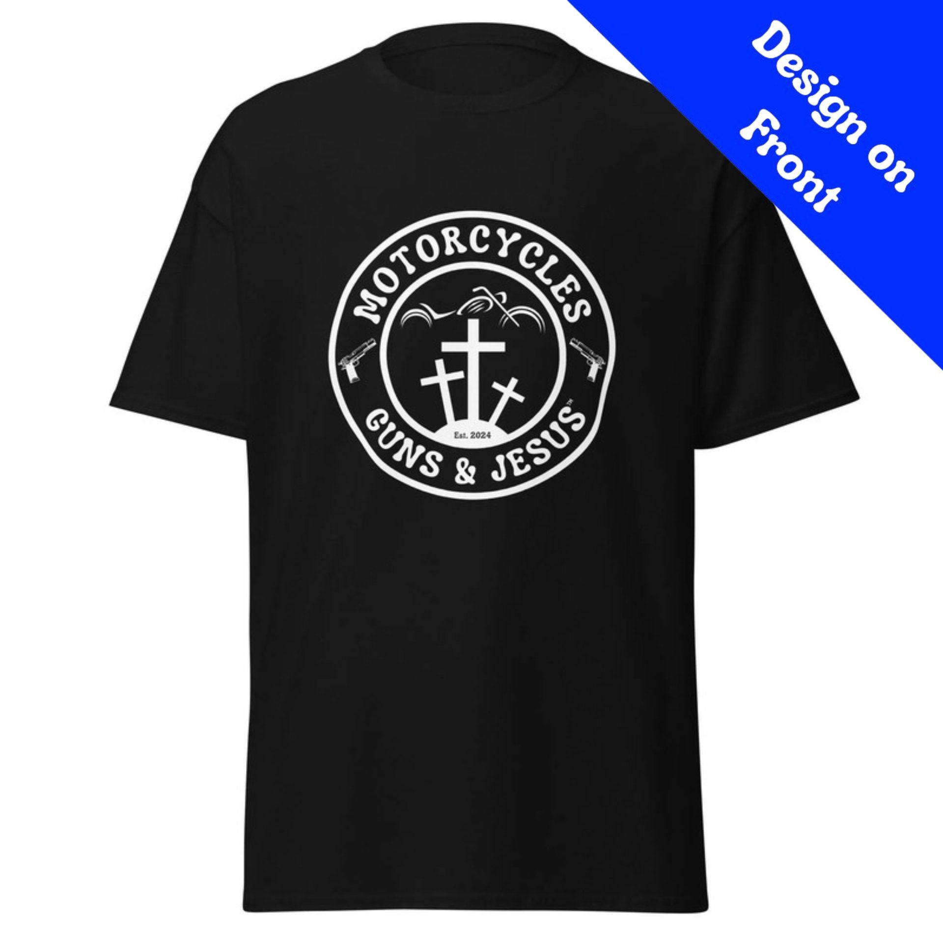 Motorcycles Guns & Jesus T-shirt - Unisex -MGW Clothing