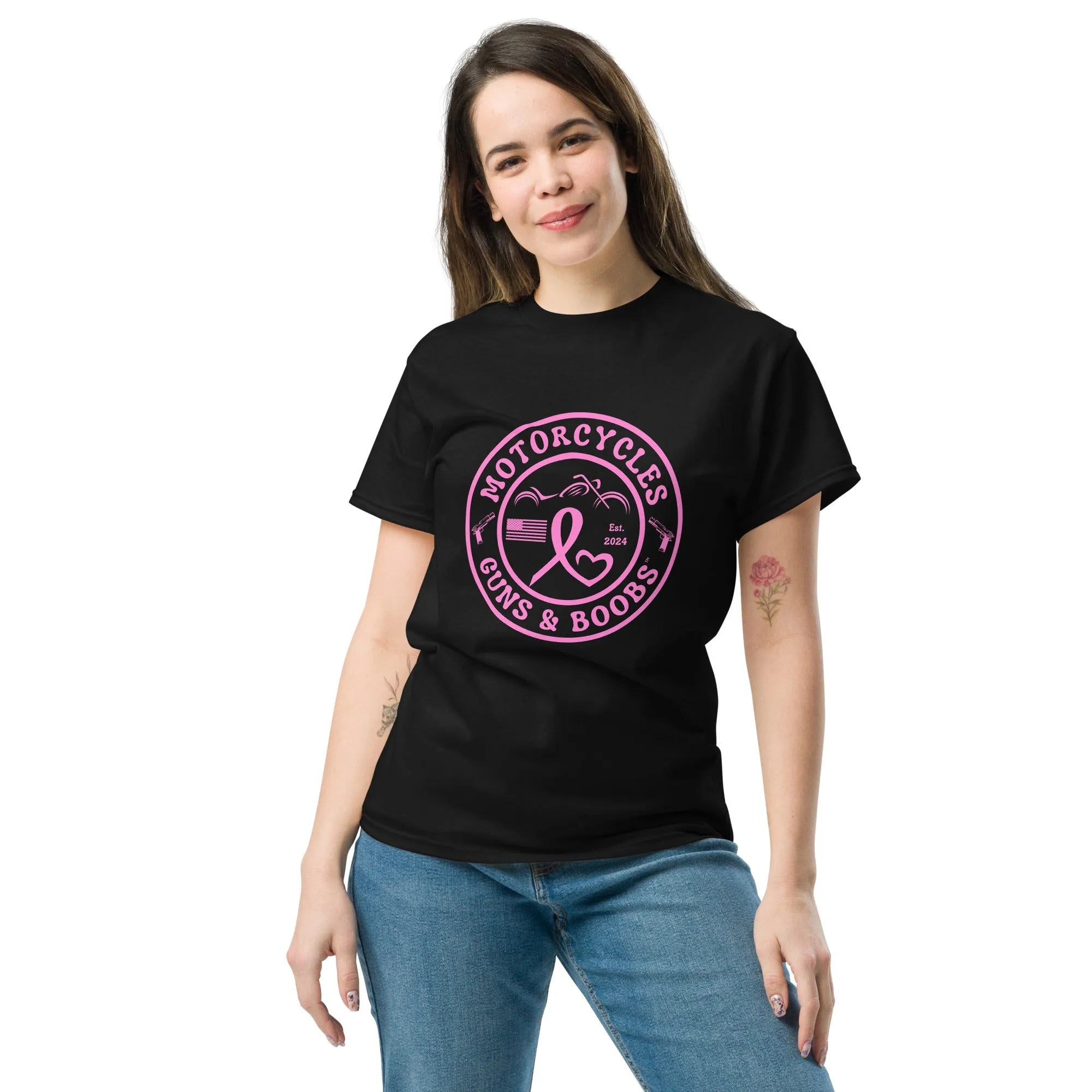 Motorcycles Guns & Boobs T-shirt - Unisex -MGW Clothing