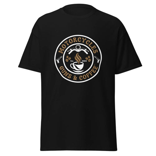 Motorcycles Guns And Coffee T Shirt - MGW Clothing
