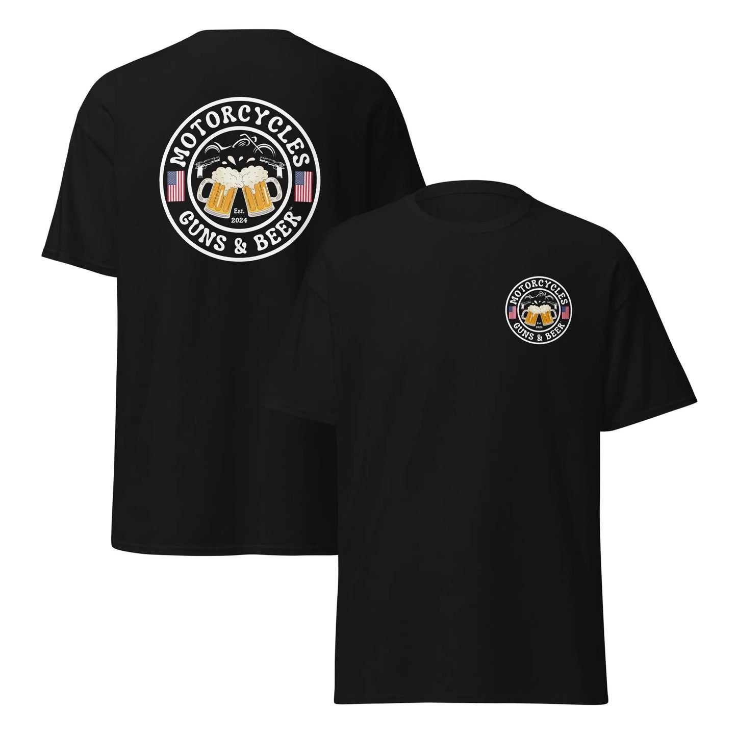 Motorcycles Guns & Beer T-shirt - Unisex - ShopMGW Clothing