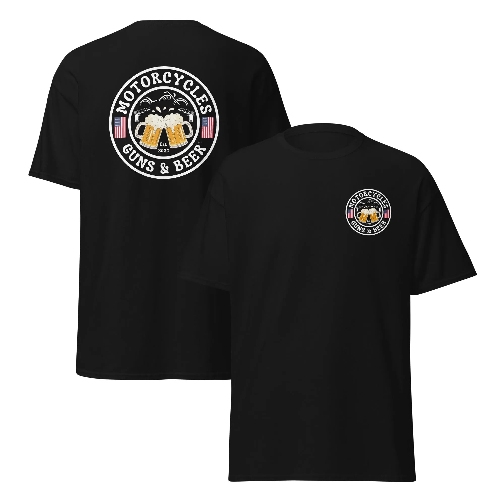 Motorcycles Guns & Beer T-shirt - Unisex -MGW Clothing